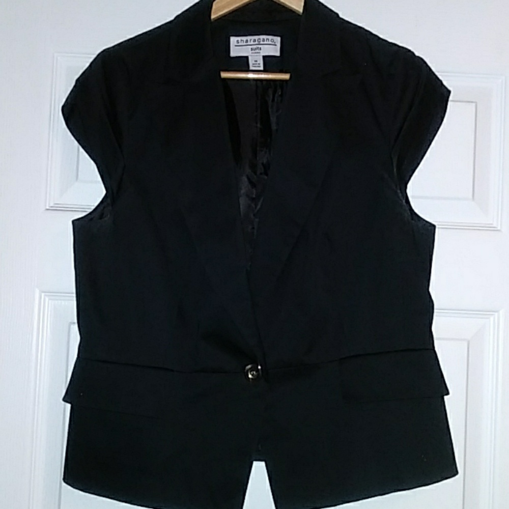 97% COTTON SHARAGANO. BLACK VEST